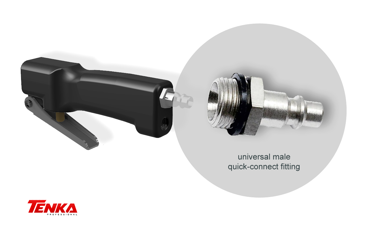 Pistolet pneumatique avec valve et débit accru pour machines à crépir TENKA PA1 - Pièces détachées - image 2